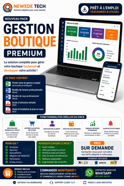Pack Gestion Boutique Pro